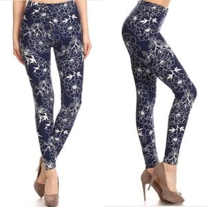 High Waist Spring Floral Print Legging